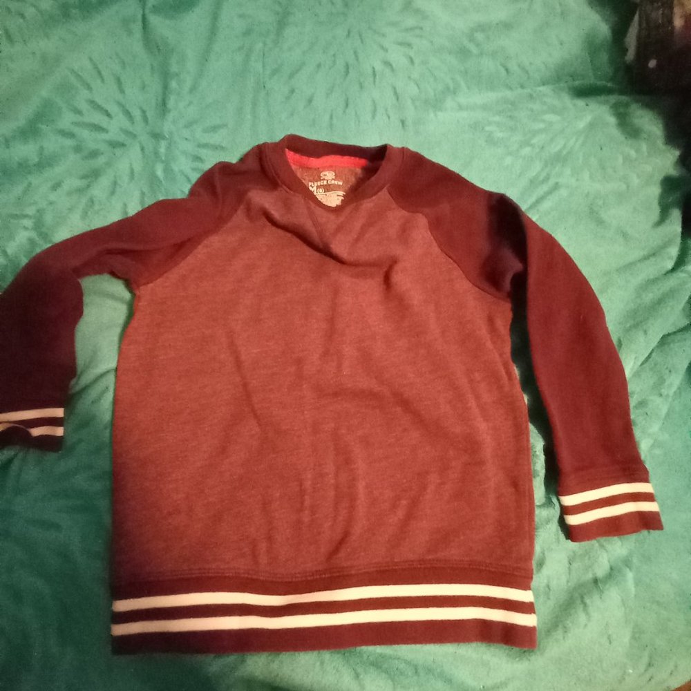 athletic burgundy boy shirt size 8 preowned